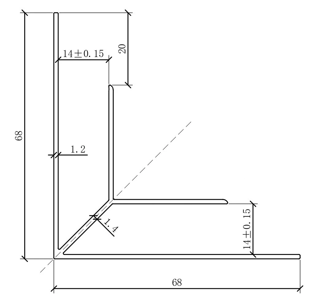Угол внутренний из алюминия для стеновой реечной панели Polivan Nusadua