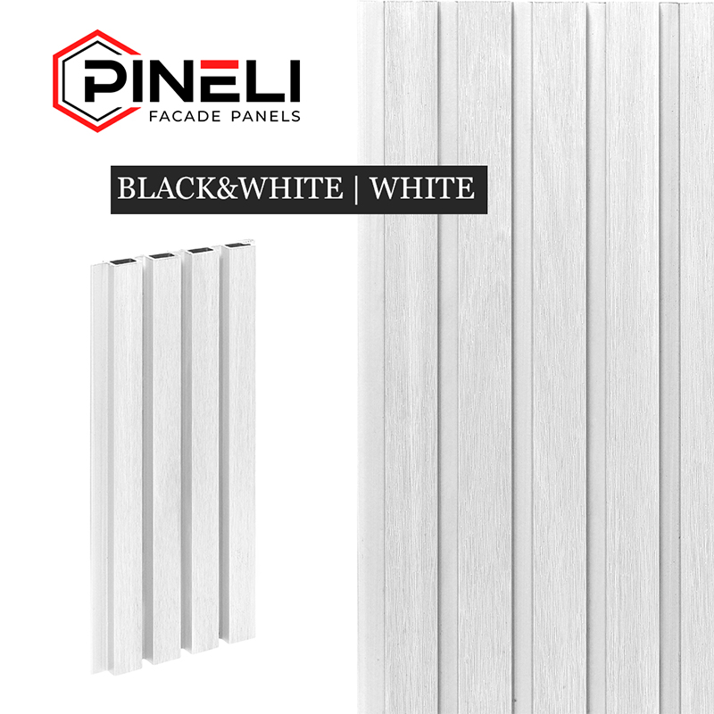 Реечная фасадная панель Pineli, 219х26 мм, Белый