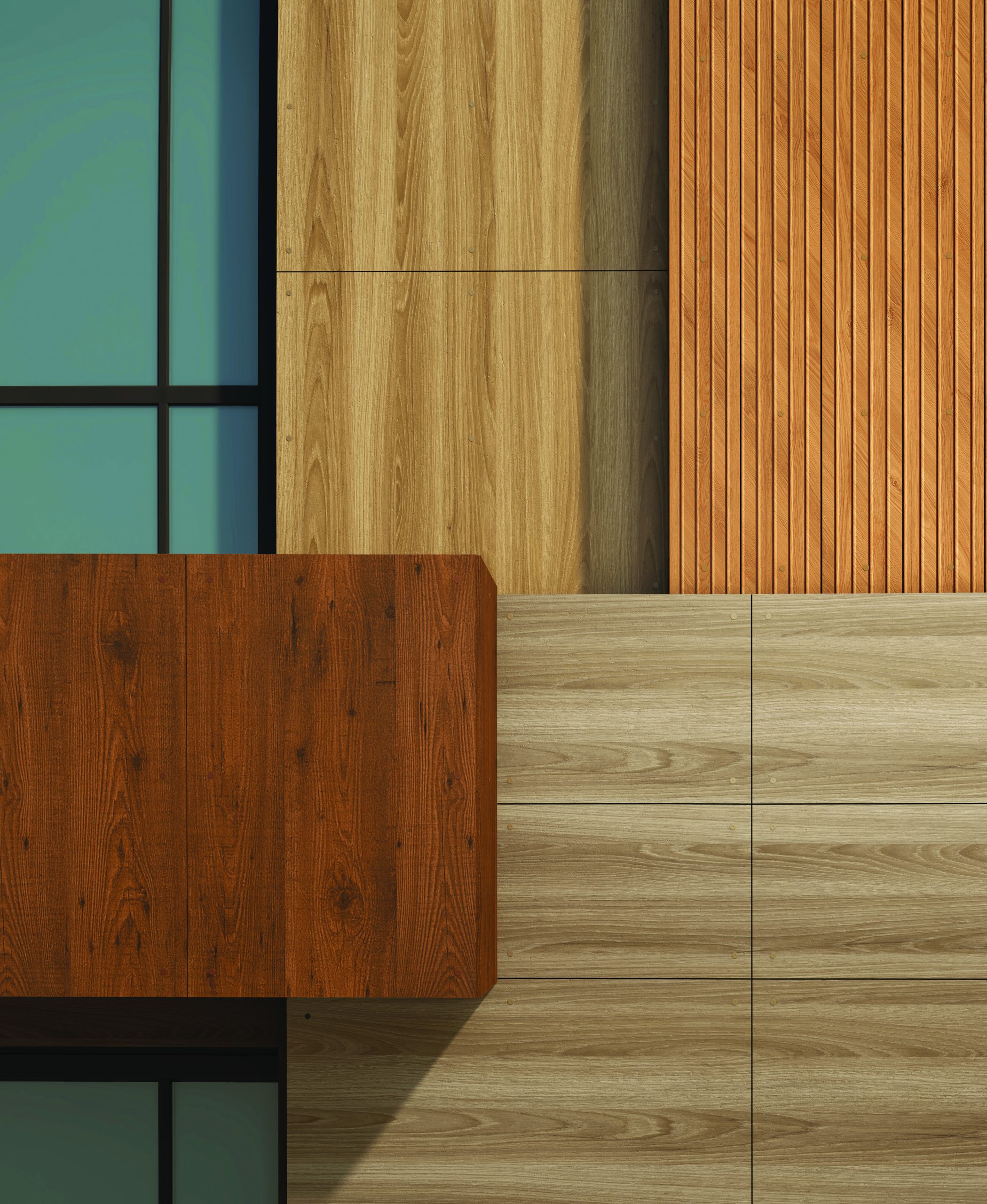 HPL-панель Greenlam Clads Timber Slat, 3050*1300*6 мм