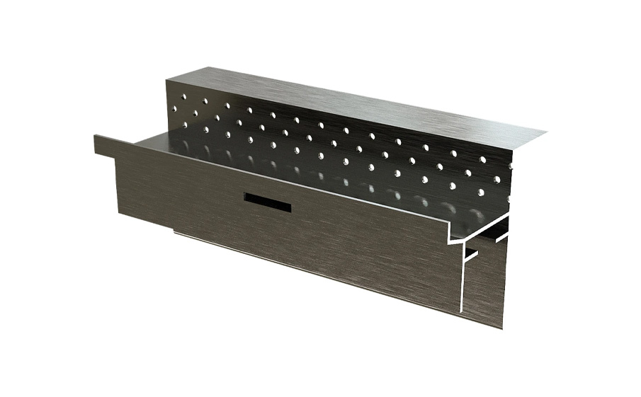 Стартовый профиль из алюминия для фасадной панели Polivan Nusadua, перфорированный