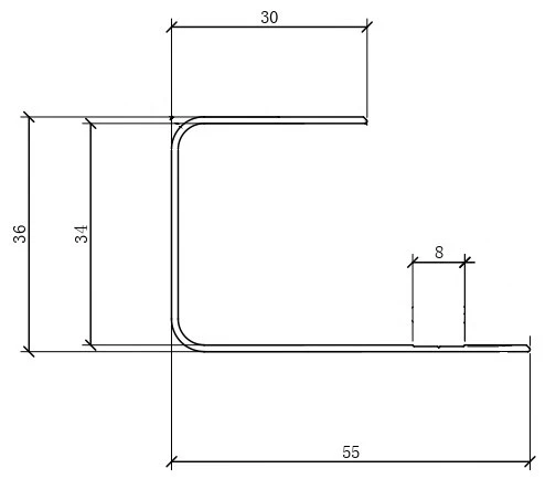 Стартовый профиль из алюминия для фасадной панели Polivan Nusadua