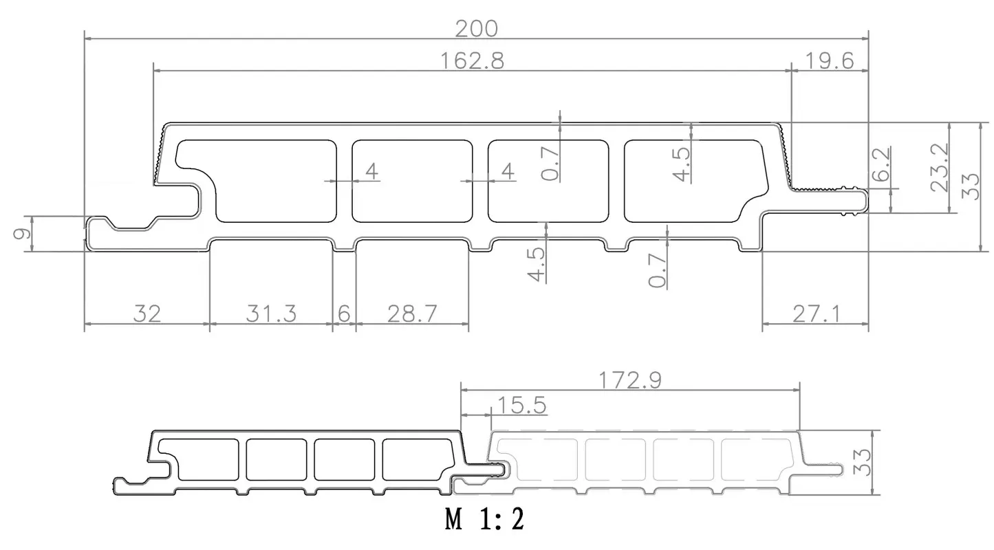 Фасадная панель сплошная Polivan Nusadua, Песочный микс, 3600*200*33 мм