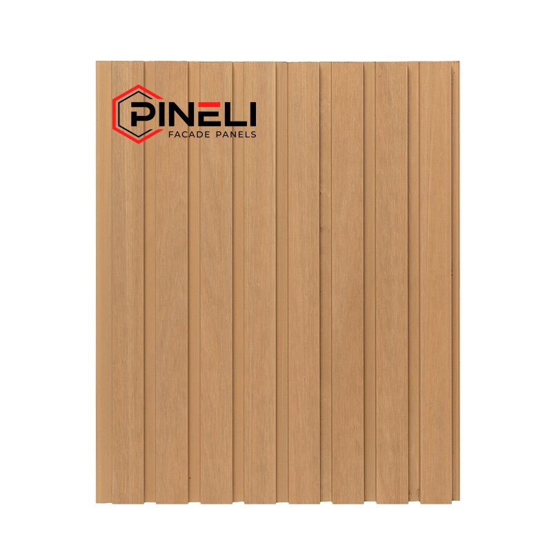 Реечная фасадная панель Pineli Classic, 219х26x3000 мм, Тик