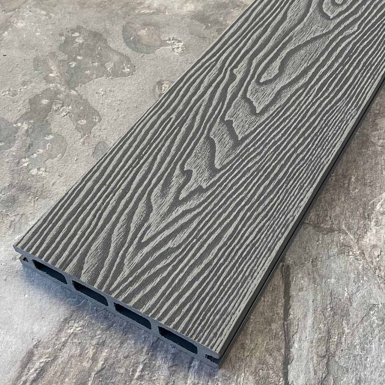 Террасная доска EasyDecking WOOD-Х Grey (Серый), 146x23x3000 мм