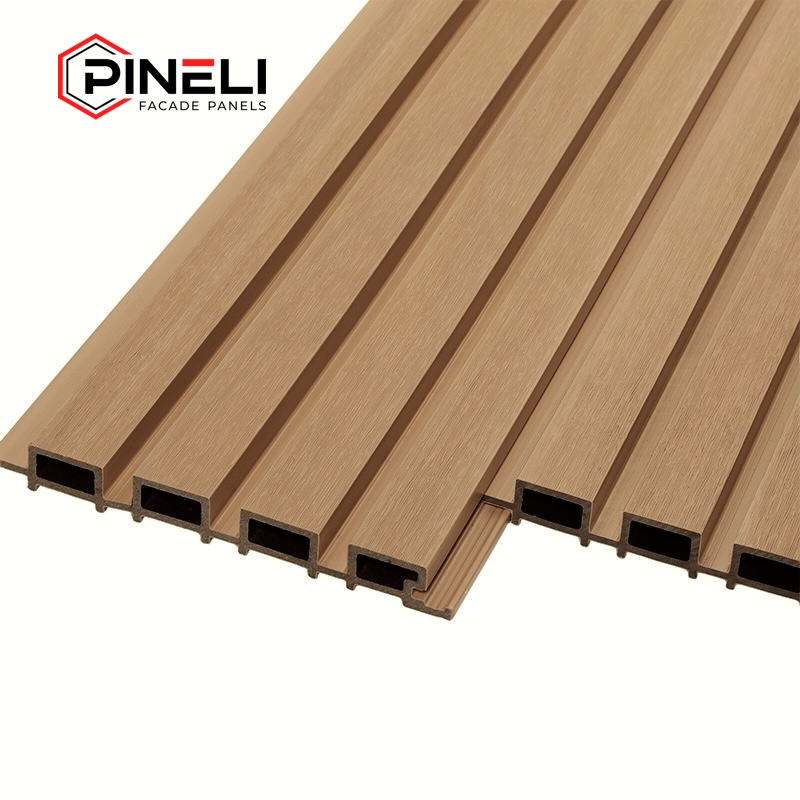 Реечная фасадная панель Pineli Classic, 219х26x3000 мм, Тик