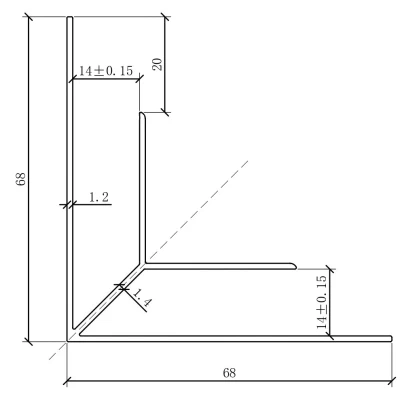 Угол внутренний из алюминия для стеновой реечной панели Polivan Nusadua