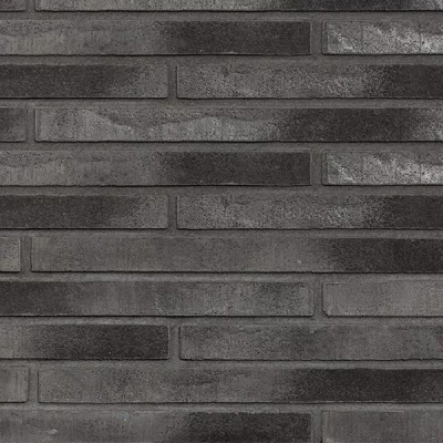 Фасадная ригельная плитка Wandermode Armschwung Schwarze Lava, 500x40x20 мм (AP110R20)