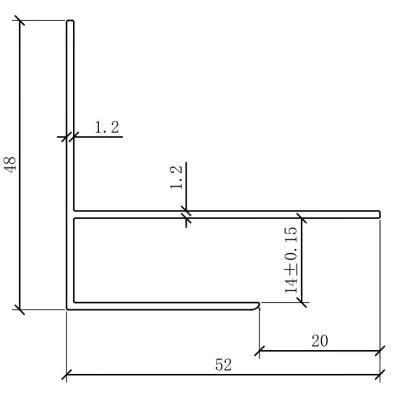F профиль из алюминия для стеновой реечной панели Polivan Nusadua