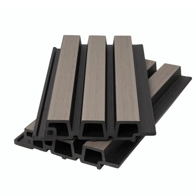 Фасадная панель брусковая Polivan Nusadua, Светло-серый, 3600*165*33 мм