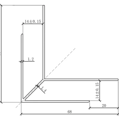 Угол внешний из алюминия для стеновой реечной панели Polivan Nusadua