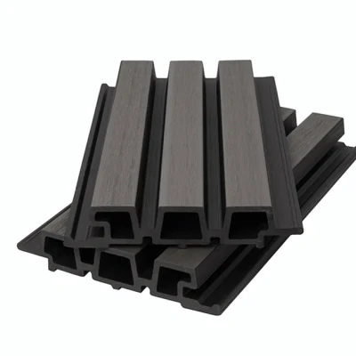 Фасадная панель брусковая Polivan Nusadua, Темно-серый, 3600*165*33 мм