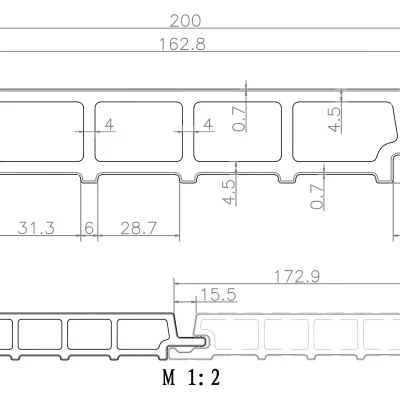 Фасадная панель сплошная Polivan Nusadua, Песочный микс, 3600*200*33 мм