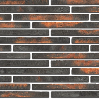 Фасадная ригельная плитка Wandermode Armschwung Schwarzes Feuer, 500x40x20 мм (AP090R20)