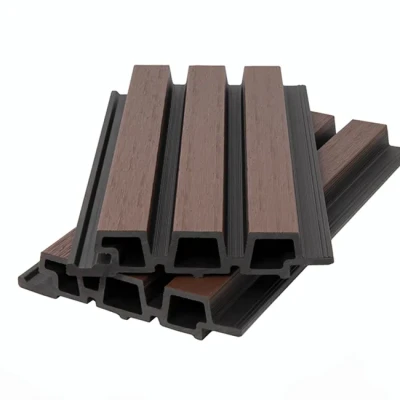 Фасадная панель брусковая Polivan Nusadua, Шоколадный микс, 3600*165*33 мм